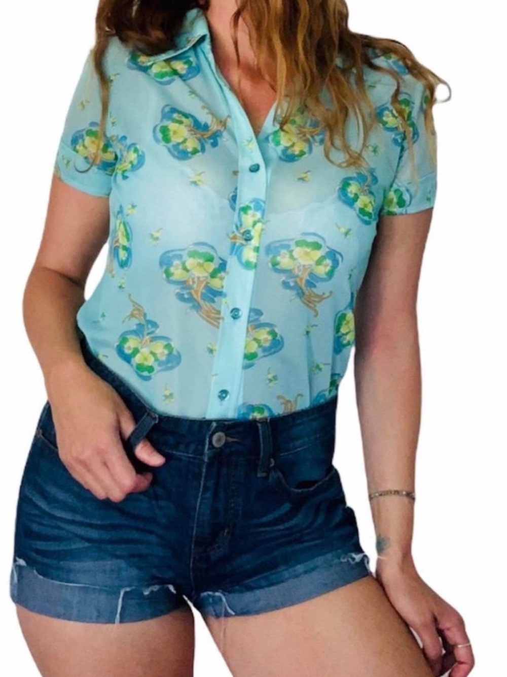 Whimsical Vintage 60’s Floral Bouquet Blouse